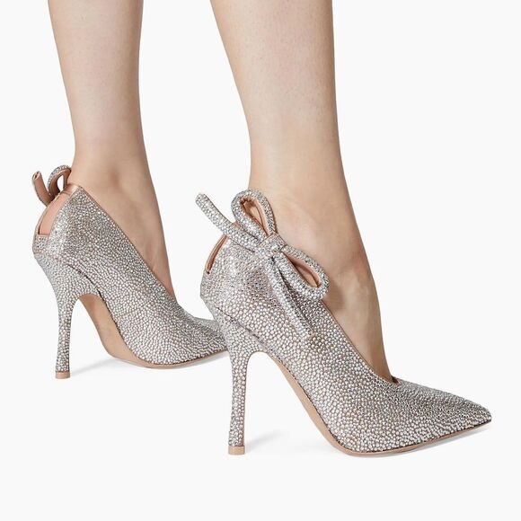 Valentino Nite Out Satin Embellished Pumps with Crystal Bows Size 8.5 - Picture 15 of 15